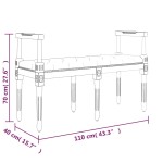 vidaXL Bancă, albastru, 110x40x70 cm, catifea vidaXL Bancă, albastru, 110x40x70 cm, catifea
