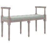 vidaXL Bancă, gri deschis, 110x40x70 cm, catifea vidaXL Bancă, gri deschis, 110x40x70 cm, catifea