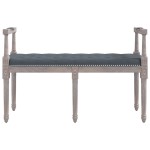 vidaXL Bancă, gri închis, 110x40x70 cm, catifea vidaXL Bancă, gri închis, 110x40x70 cm, catifea