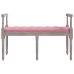 vidaXL Bancă, roz, 110x40x70 cm, catifea vidaXL Bancă, roz, 110x40x70 cm, catifea