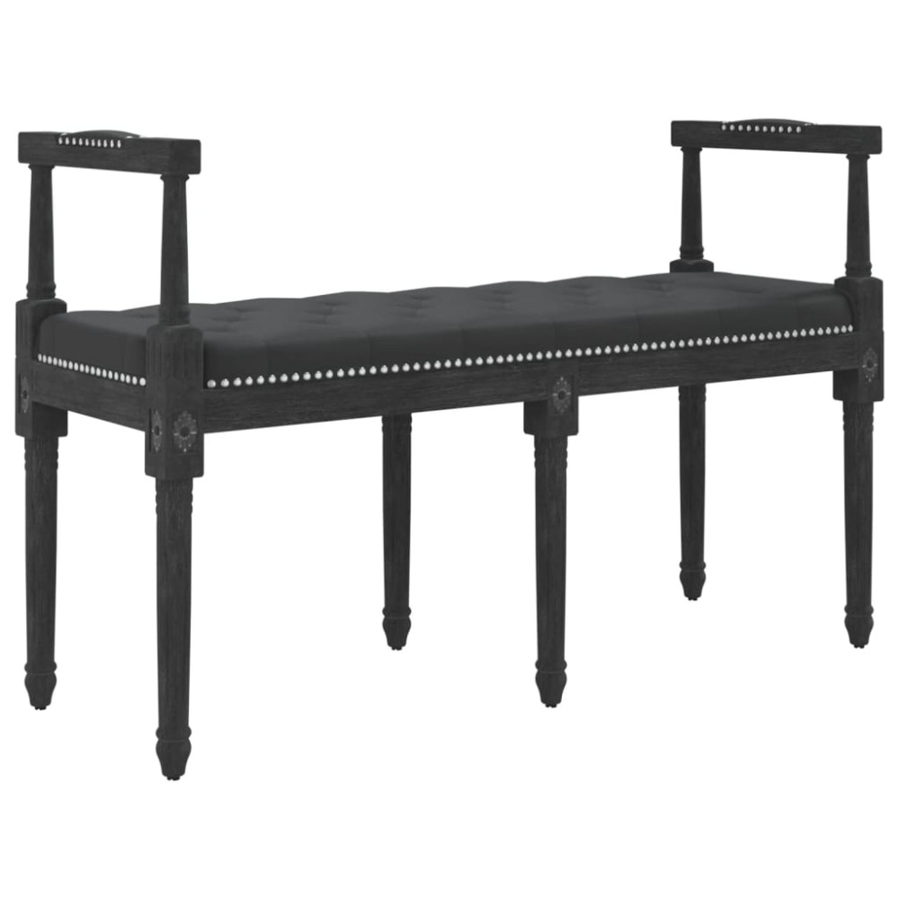 vidaXL Bancă, negru, 110x40x70 cm, catifea