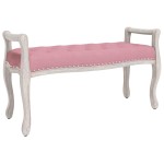 vidaXL Bancă, roz, 110x45x60 cm, catifea vidaXL Bancă, roz, 110x45x60 cm, catifea