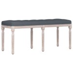 vidaXL Bancă, gri închis, 110x40x49 cm, catifea vidaXL Bancă, gri închis, 110x40x49 cm, catifea
