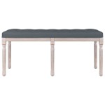 vidaXL Bancă, gri închis, 110x40x49 cm, catifea vidaXL Bancă, gri închis, 110x40x49 cm, catifea
