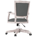 vidaXL Scaun de birou pivotant, gri închis, material textil vidaXL Scaun de birou pivotant, gri închis, material textil