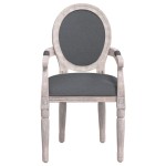 vidaXL Scaun de bucătărie, gri închis, 54x56x96,5 cm, material textil