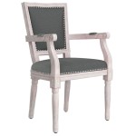 vidaXL Scaun de bucătărie pivotant, gri închis, textil vidaXL Scaun de bucătărie pivotant, gri închis, textil