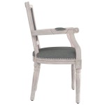 vidaXL Scaun de bucătărie pivotant, gri închis, textil vidaXL Scaun de bucătărie pivotant, gri închis, textil