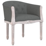 vidaXL Scaun de bucătărie pivotant, gri închis, textil