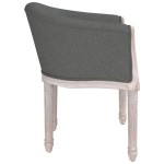 vidaXL Scaun de bucătărie pivotant, gri închis, textil