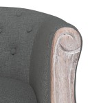 vidaXL Scaun de bucătărie pivotant, gri închis, textil