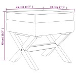 vidaXL Taburet de depozitare, gri închis, 45x45x49 cm, material textil vidaXL Taburet de depozitare, gri închis, 45x45x49 cm, material textil