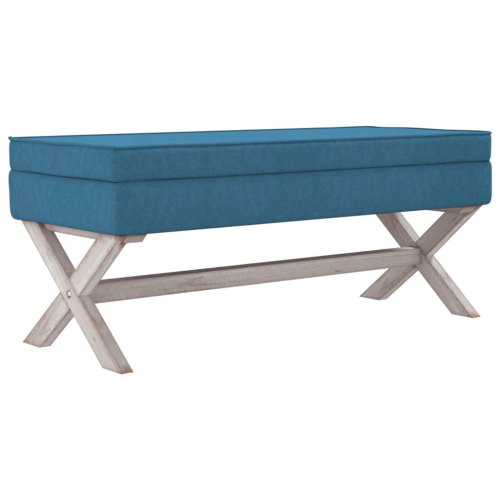 vidaXL Taburet de depozitare, albastru, 110x45x49 cm, catifea