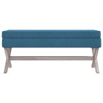 vidaXL Taburet de depozitare, albastru, 110x45x49 cm, catifea
