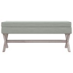 vidaXL Taburet de depozitare, gri deschis, 110x45x49 cm, catifea