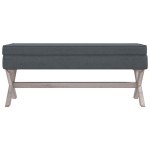 vidaXL Taburet de depozitare, gri închis, 110x45x49 cm, catifea