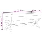 vidaXL Taburet de depozitare, gri închis, 110x45x49 cm, catifea