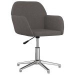 vidaXL Scaun de birou pivotant, gri închis, material textil vidaXL Scaun de birou pivotant, gri închis, material textil