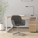 vidaXL Scaun de birou pivotant, gri închis, material textil vidaXL Scaun de birou pivotant, gri închis, material textil