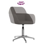 vidaXL Scaun de birou pivotant, gri închis, material textil vidaXL Scaun de birou pivotant, gri închis, material textil