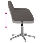 vidaXL Scaun de birou pivotant, gri închis, material textil vidaXL Scaun de birou pivotant, gri închis, material textil