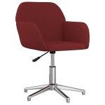 vidaXL Scaun de birou pivotant, roșu vin, material textil vidaXL Scaun de birou pivotant, roșu vin, material textil