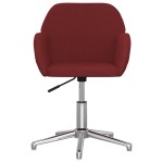 vidaXL Scaun de birou pivotant, roșu vin, material textil vidaXL Scaun de birou pivotant, roșu vin, material textil
