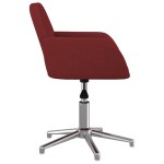 vidaXL Scaun de birou pivotant, roșu vin, material textil vidaXL Scaun de birou pivotant, roșu vin, material textil