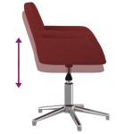 vidaXL Scaun de birou pivotant, roșu vin, material textil vidaXL Scaun de birou pivotant, roșu vin, material textil