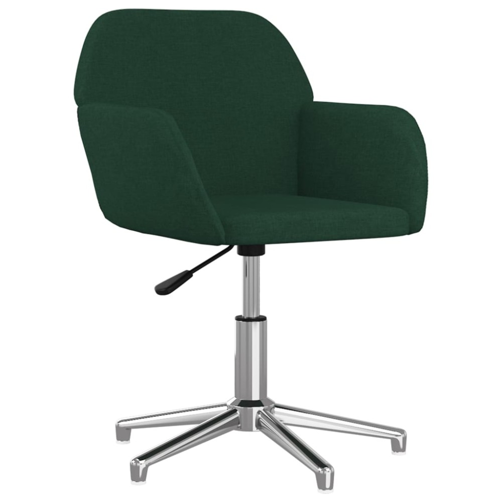 vidaXL Scaun de birou pivotant, verde închis, textil