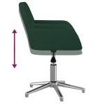 vidaXL Scaun de birou pivotant, verde închis, textil vidaXL Scaun de birou pivotant, verde închis, textil