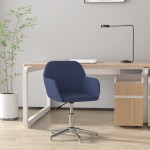 vidaXL Scaun de birou pivotant, albastru, material textil vidaXL Scaun de birou pivotant, albastru, material textil