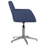 vidaXL Scaun de birou pivotant, albastru, material textil vidaXL Scaun de birou pivotant, albastru, material textil