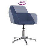 vidaXL Scaun de birou pivotant, albastru, material textil vidaXL Scaun de birou pivotant, albastru, material textil