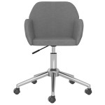 vidaXL Scaun de birou pivotant, gri deschis, material textil vidaXL Scaun de birou pivotant, gri deschis, material textil