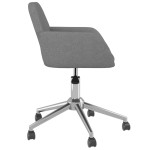 vidaXL Scaun de birou pivotant, gri deschis, material textil vidaXL Scaun de birou pivotant, gri deschis, material textil