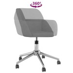 vidaXL Scaun de birou pivotant, gri deschis, material textil vidaXL Scaun de birou pivotant, gri deschis, material textil