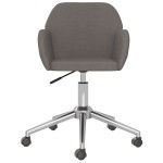 vidaXL Scaun de birou pivotant, gri închis, material textil vidaXL Scaun de birou pivotant, gri închis, material textil