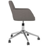 vidaXL Scaun de birou pivotant, gri închis, material textil vidaXL Scaun de birou pivotant, gri închis, material textil
