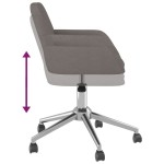 vidaXL Scaun de birou pivotant, gri închis, material textil vidaXL Scaun de birou pivotant, gri închis, material textil
