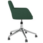 vidaXL Scaun de birou pivotant, verde închis, textil vidaXL Scaun de birou pivotant, verde închis, textil
