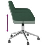 vidaXL Scaun de birou pivotant, verde închis, textil vidaXL Scaun de birou pivotant, verde închis, textil
