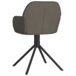 vidaXL Scaune de bucătărie pivotante, 2 buc, gri închis, catifea