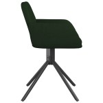 vidaXL Scaune de bucătărie pivotante, 2 buc., verde închis, catifea vidaXL Scaune de bucătărie pivotante, 2 buc., verde închis, catifea