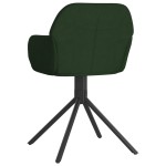 vidaXL Scaune de bucătărie pivotante, 2 buc., verde închis, catifea vidaXL Scaune de bucătărie pivotante, 2 buc., verde închis, catifea
