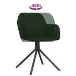 vidaXL Scaune de bucătărie pivotante, 2 buc., verde închis, catifea vidaXL Scaune de bucătărie pivotante, 2 buc., verde închis, catifea