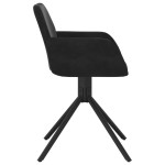 vidaXL Scaune de bucătărie pivotante, 2 buc., negru, catifea vidaXL Scaune de bucătărie pivotante, 2 buc., negru, catifea