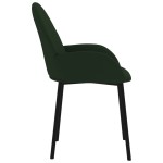 vidaXL Scaune de bucătărie, 2 buc., verde închis, catifea vidaXL Scaune de bucătărie, 2 buc., verde închis, catifea