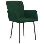 vidaXL Scaune de bucătărie, 2 buc., verde închis, catifea vidaXL Scaune de bucătărie, 2 buc., verde închis, catifea