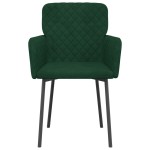 vidaXL Scaune de bucătărie, 2 buc., verde închis, catifea vidaXL Scaune de bucătărie, 2 buc., verde închis, catifea